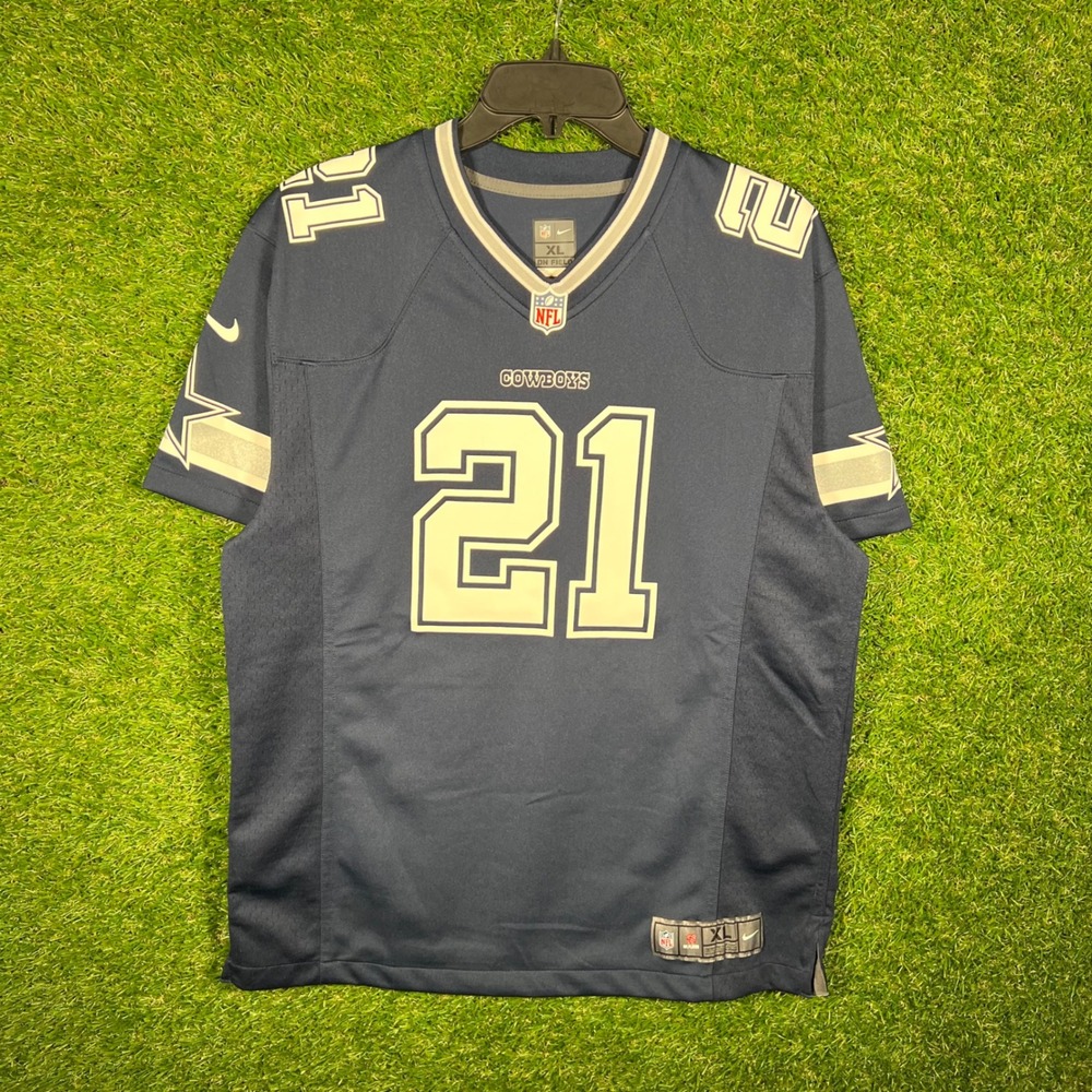Nike Ezekiel Elliott Dallas Cowboys Jersey‎ Youth XL 18/20 Navy Blue 21 NFL